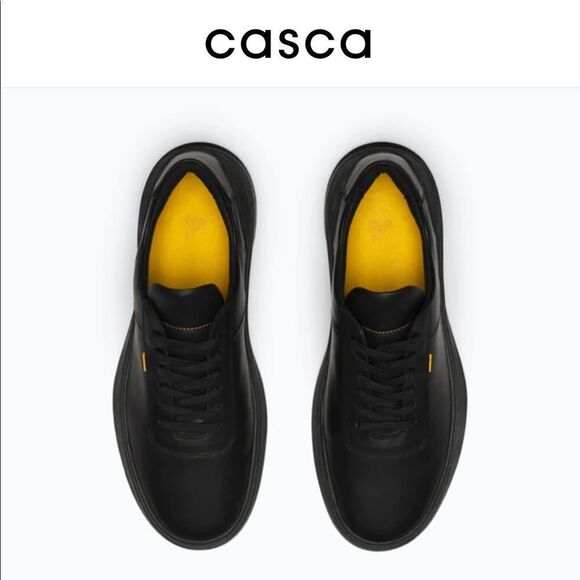 NEW Casca Avro Black Leather 3D Printed Premium Waterproof Sneaker Size 39/24.5 - Picture 4 of 16